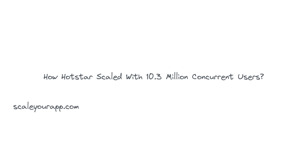 How Hotstar Scaled With 10.3 Million Concurrent Users – An Architectural Insight